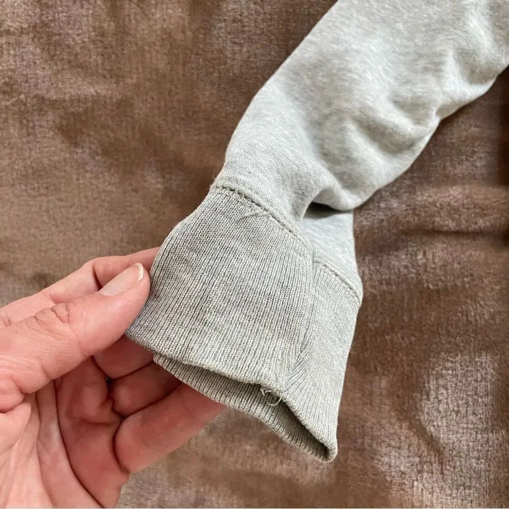 GAP Kids Girls Gray Hooded Sweatshirt with Pink Logo and Kangaroo Pocket 6-7 - Picture 5 of 9